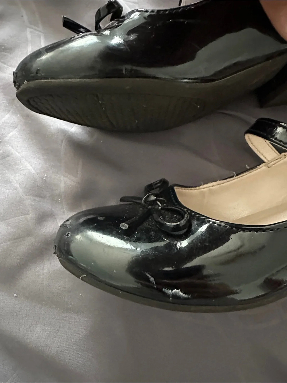 The Children's Place Black Patent Mary Jane Dress Shoes with Bow